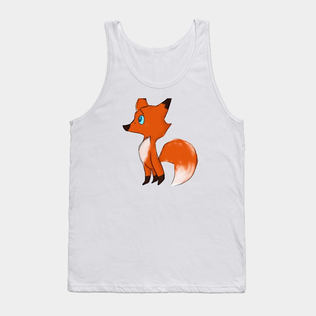 Cute Fox Drawing Tank Top by Play Zoo